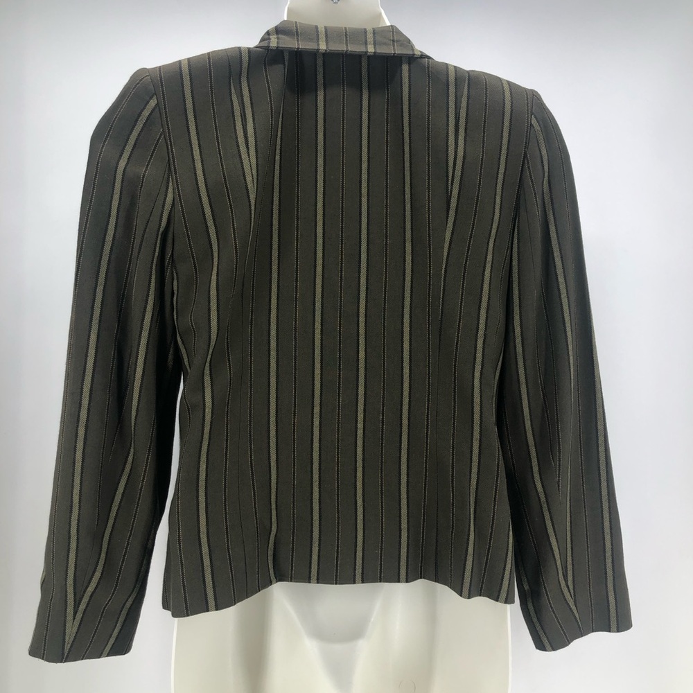 Doncaster Double Breasted Front Green Stripe Wome… - image 3